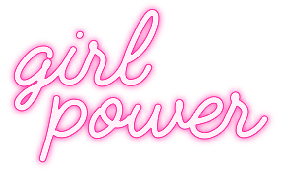 Letrero neón rosa: girl power